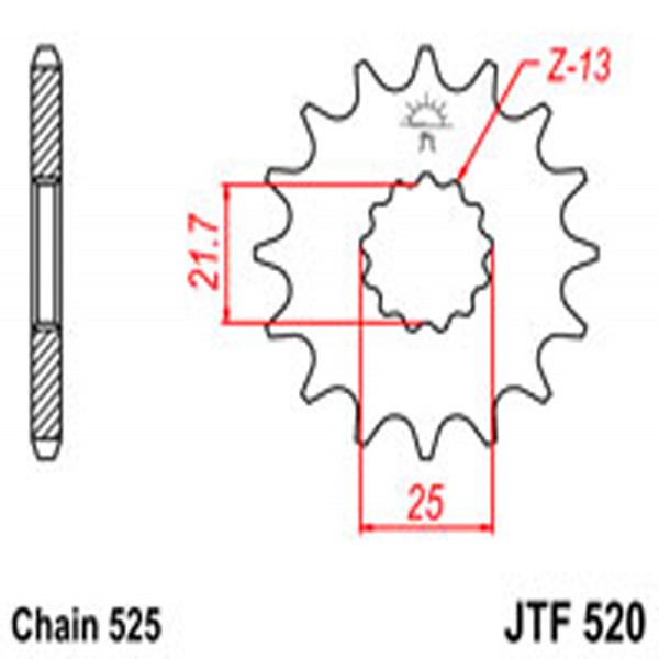 JT JT Gear Box Sprockets G/B 520-17 (582/564) SUZ